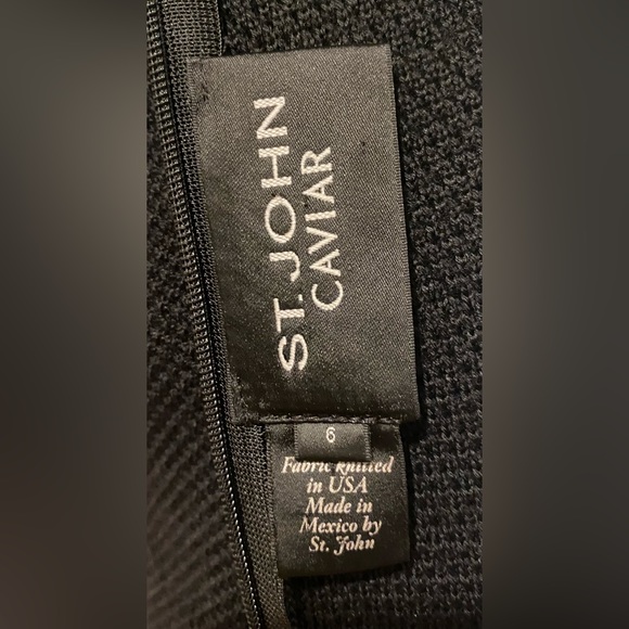 👑St John Micro Boucle Knit Dress In Caviar❤️ - Picture 10 of 10